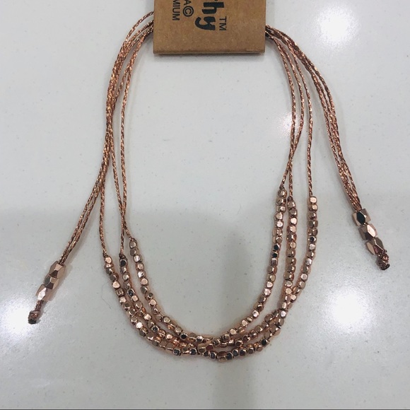 NWT Rose Gold Adjustable Bracelet with Beads - Picture 6 of 7